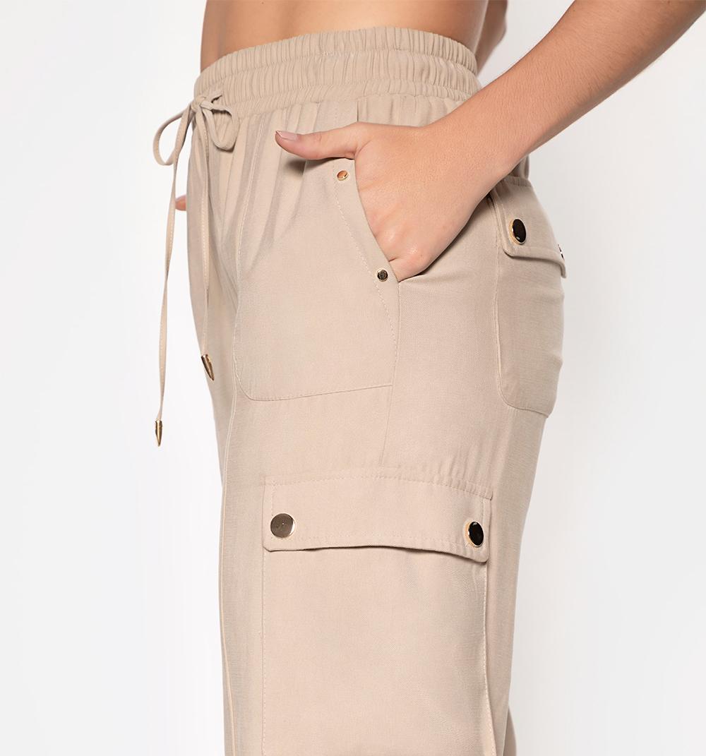 PANTALON CARGO PRETINA RESORTADA - 4