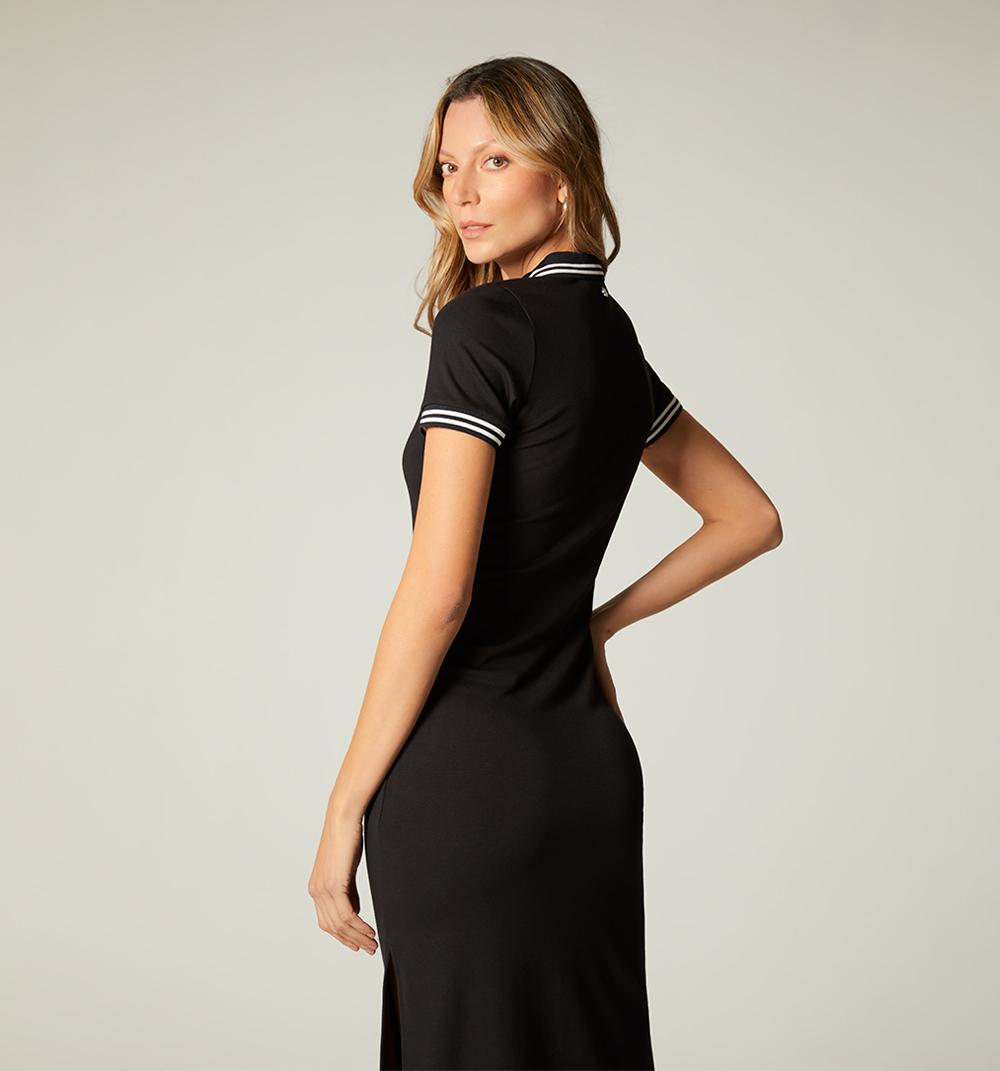 VESTIDO MIDI TIPO POLO - 5